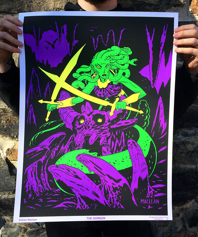 The Gorgon Black Light Poster by Andrew MacLean