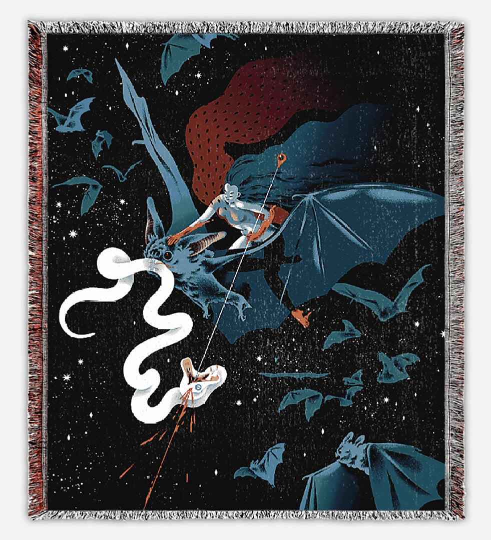 Bat Mother Woven Blanket