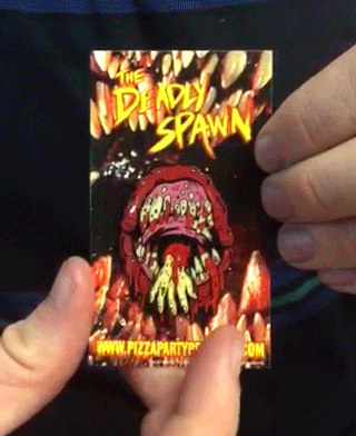 The Deadly Spawn Action Enamel Pin