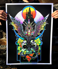 Xeethra, Black Witch of the Mountain Black Light Poster by Justine Jones