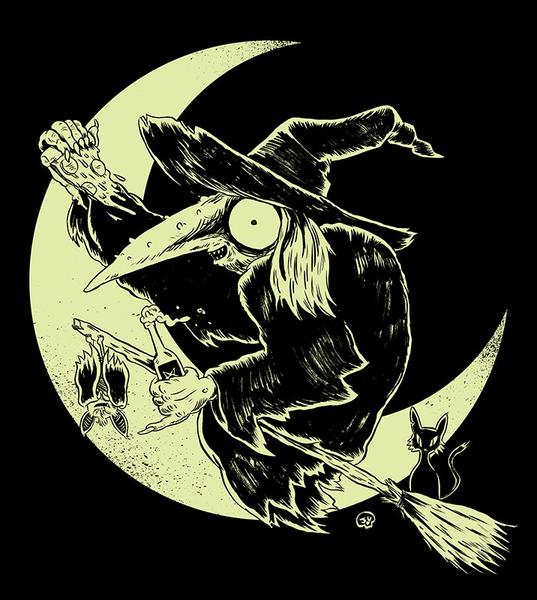 Glow-In-The-Dark Pizza Witch